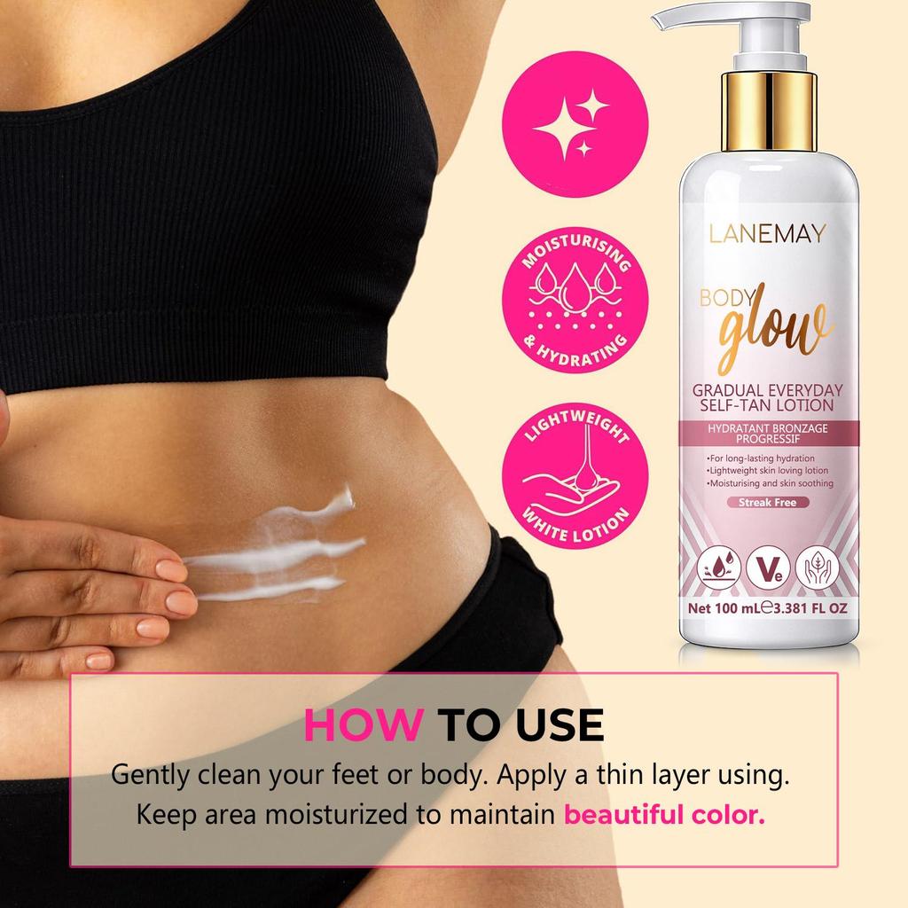 Gradual Everyday Self-Tan Lotion-Skin Soothing & Hydrating-Easy Application-Suitable For All Skin Types, 100ml
