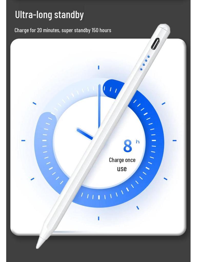 Apple Pencil-Compatible iPad Capacitive Stylus with Magnetic Charging