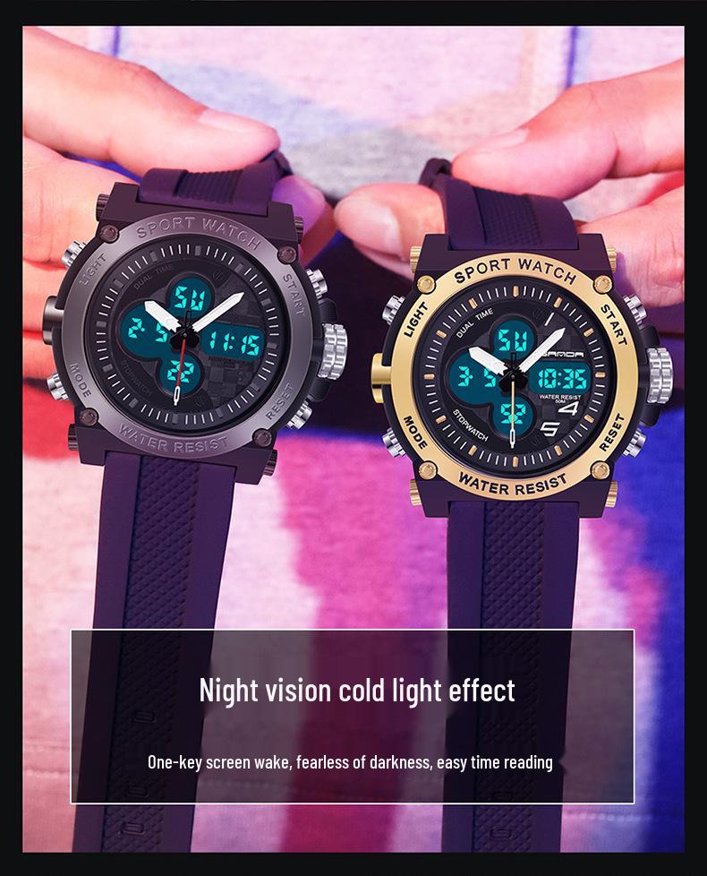 Sanda Trendy Waterproof Luminous Sports Watch