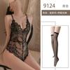 Sexy Lingerie One-piece Lace Temptation Hot Hollow Perspective Open File Free Onesie Women