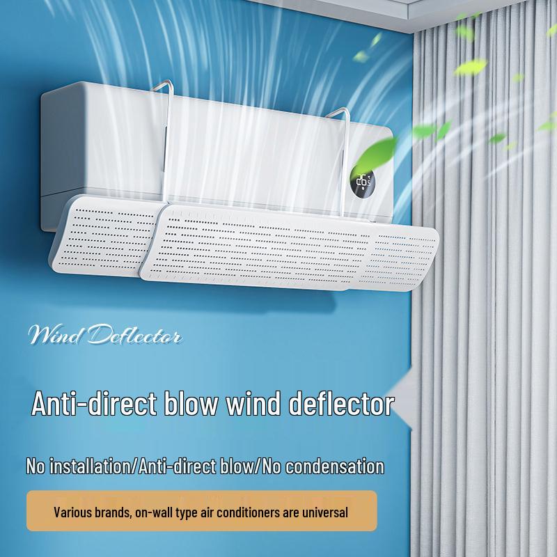 Universal Wall-Mounted Air Conditioner Wind Deflector - Anti-Direct Blow, No Installation Required