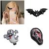 Delicate Skull Bat Hair Clip For A Quirky Halloween Look Resin Hallowmas Costume Details Suitable For Various Occasion