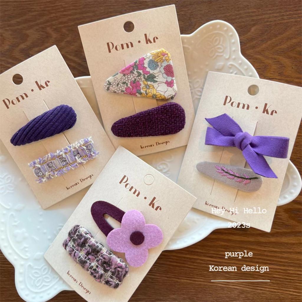 Winter Purple Elegant Hairpins Women Girls Kids Hair Clips Pin Barrettes Accessories Hairgrips Headdress Headwear Ornaments