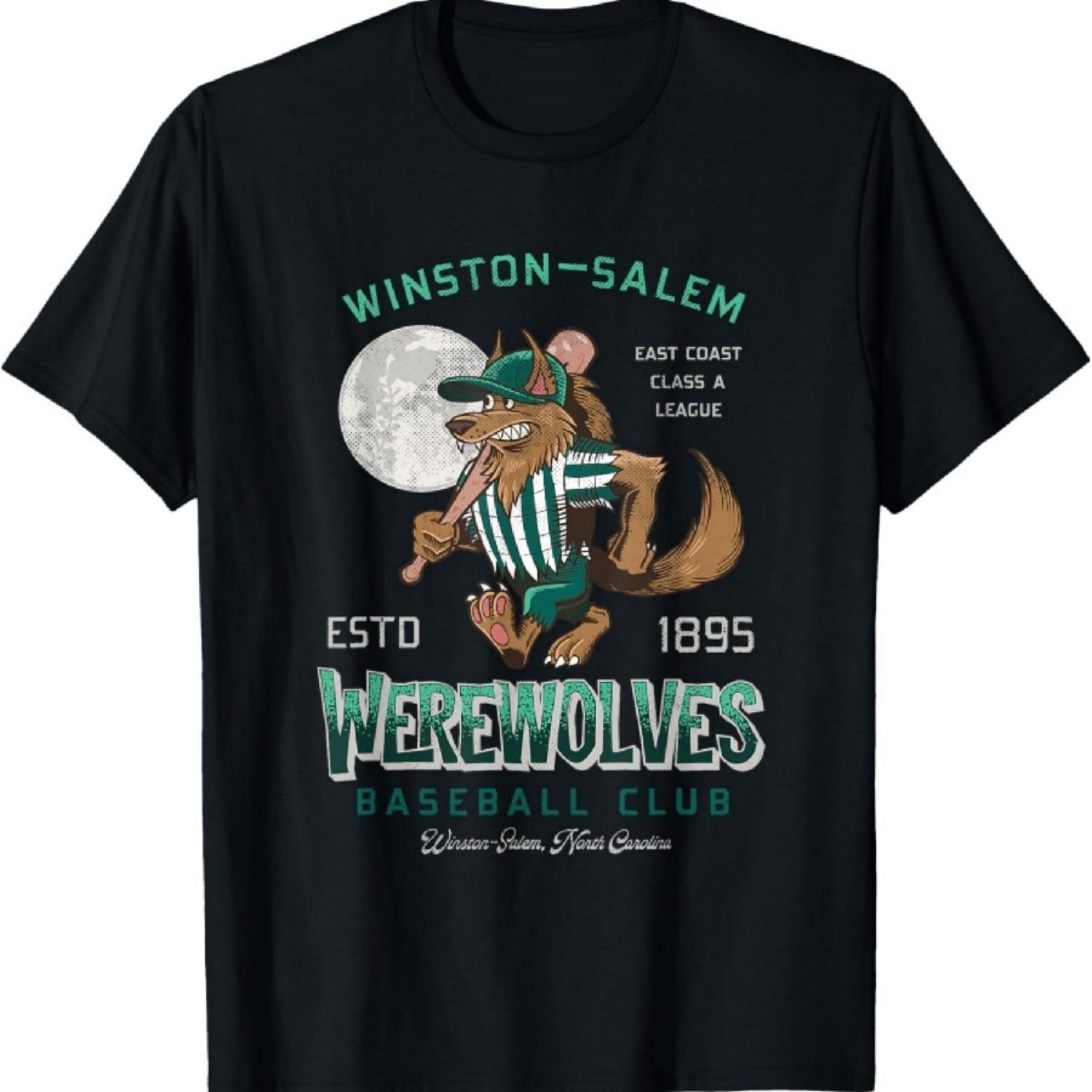 

Winston Salem Werewolves Retro Minor League Baseball Team T-Shirt XXXXXL чёрный