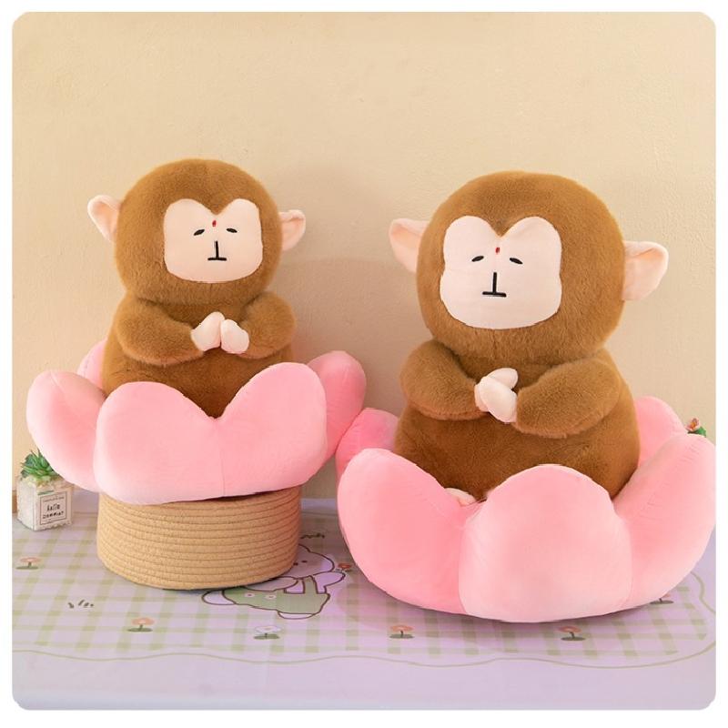 Lotus Monkey Buddhist Plush Toy Fashion Comfortable Sleeping Doll Girl Gift