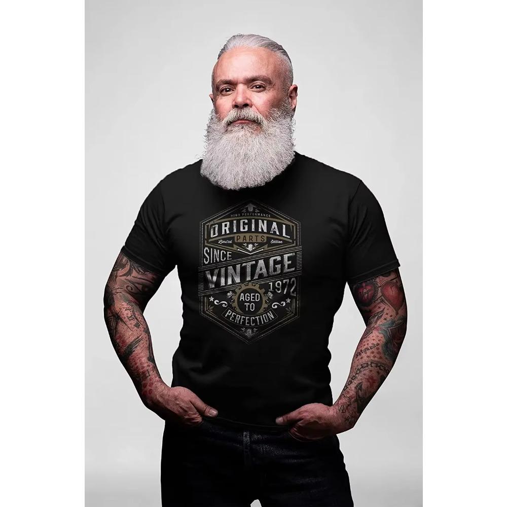 50th Birthday Gift Shirt for Men - Vintage 1972 Aged to Perfection - 50th Birthday Gift