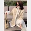 2025 Women's Lambswool Leather-Suede Motorcycle Jacket - Winter Small Fragrance Style