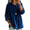 Women S Loose Hooded Long Sleeve Batwing Sleeve Sweatshirt Solid Color