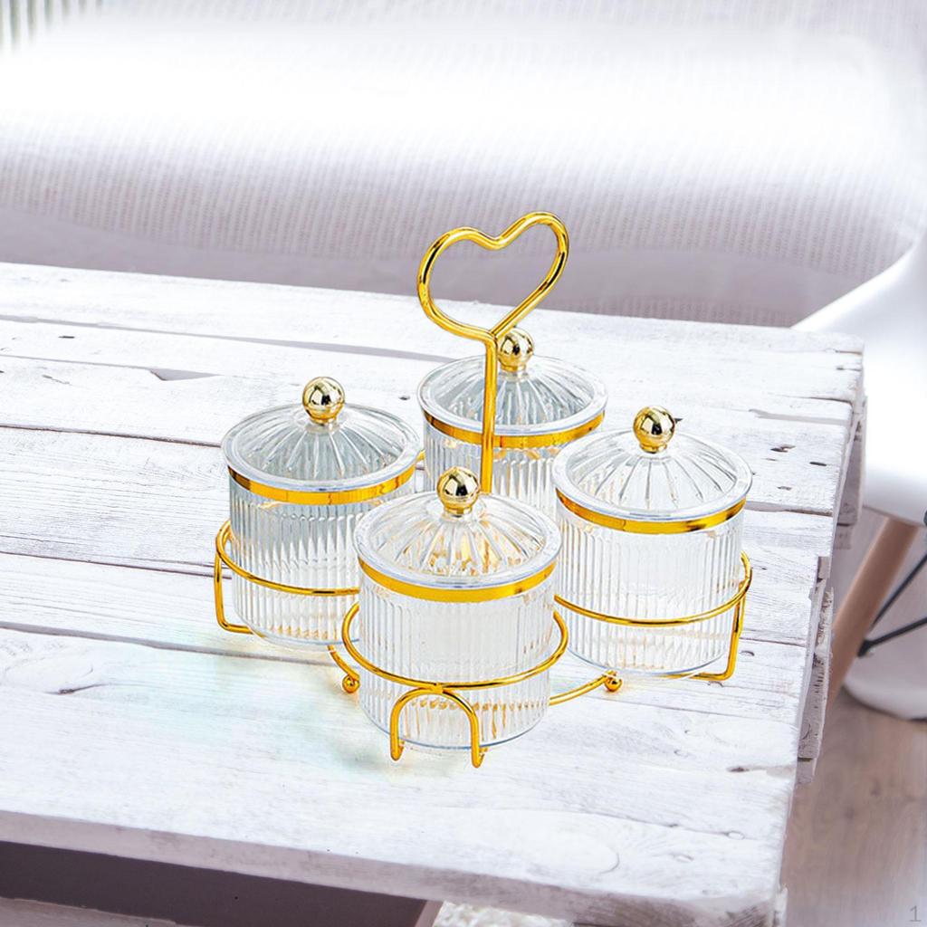 Food Storage Jar Nut and Candy Serving Tray Easy To Refill Multi Compartments Platter Nordic Dried