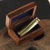 Brass Telescope Nautical Wood Box Sea Style