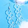 1 Pair Unique Quirky Creative Fashionable Minimalist Acrylic Bubble Dangle Earrings, Cute Everyday Jewelry for Women