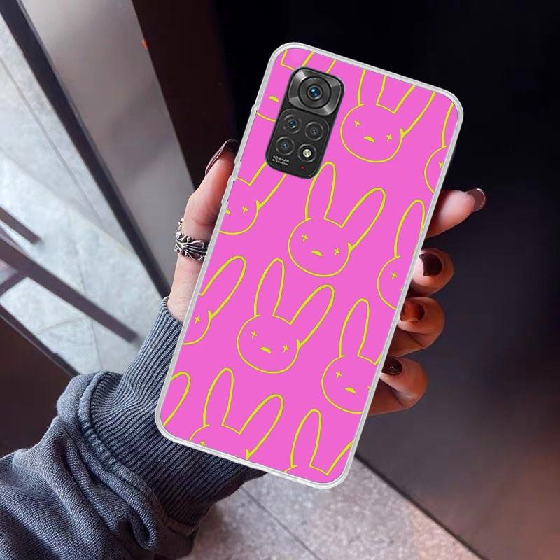 Bad Bunny Herz Handyhülle Für Xiaomi Redmi Note 15 14 14S 13 12S 12 Pro Plus 11S 11 10S 10 4G Hülle 11E 11T 5G Druck Fundas Rot