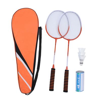Badminton Set Professioneller Badminton Schläger aus Legierung mit 3 Federbällen Tragetasche für Anfänger