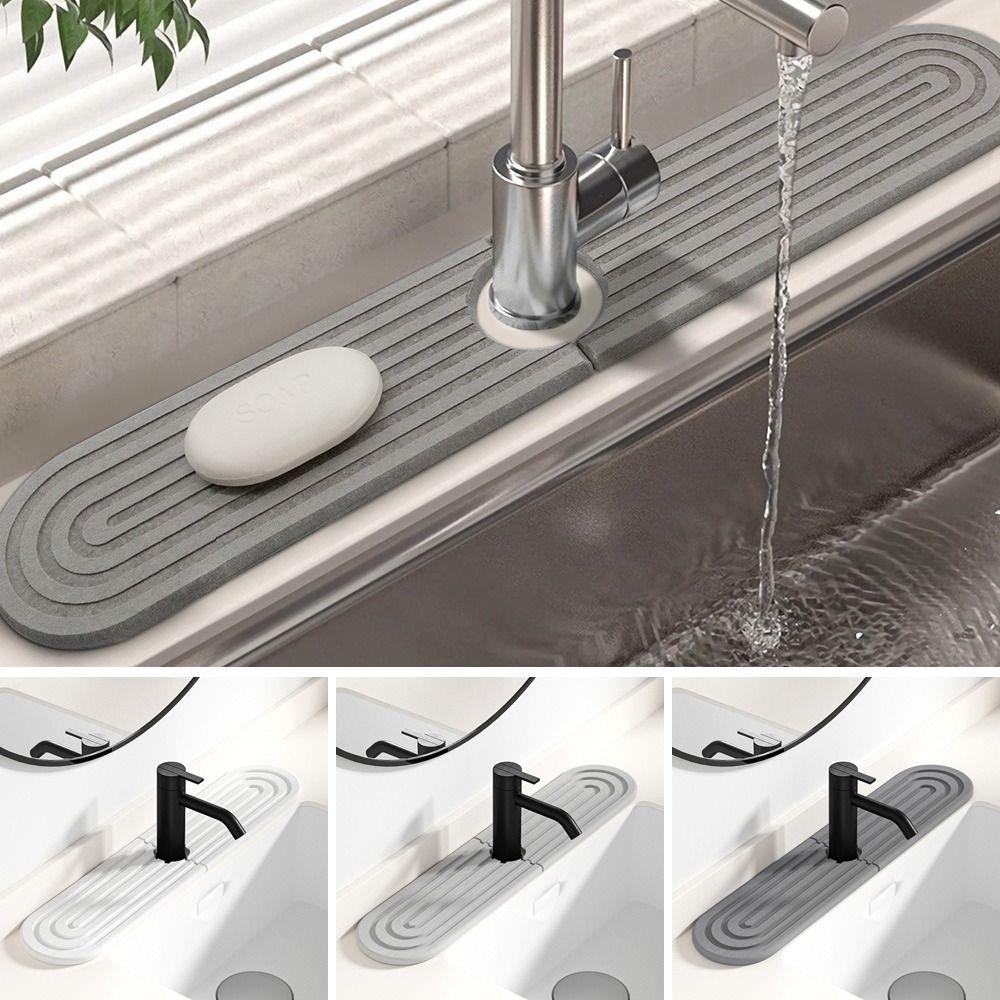 1Pairs Quick Dry Sink Splash Guard Super Absorbent Washbasin Mat Durable Drying Mats  Bathroom