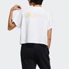 Adidas Neo Casual Straight-Leg Letter Print Sports T-Shirt Women Tops White H16281