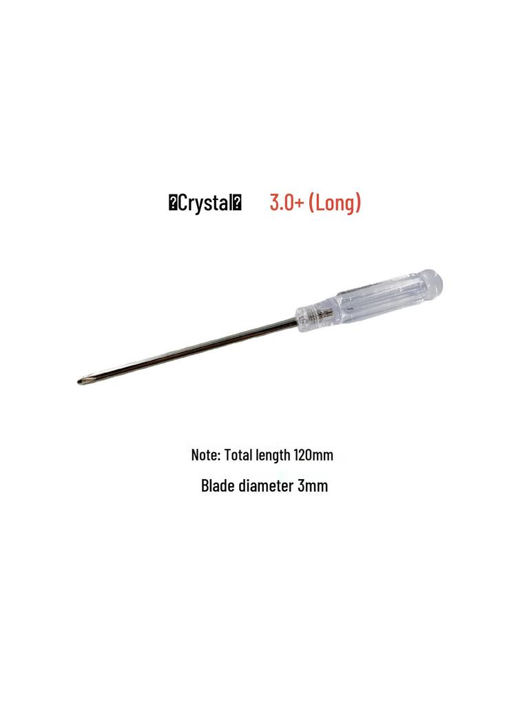 Phillips & Flathead Crystal Screwdriver Set - Transparent Handle, Variety of Lengths