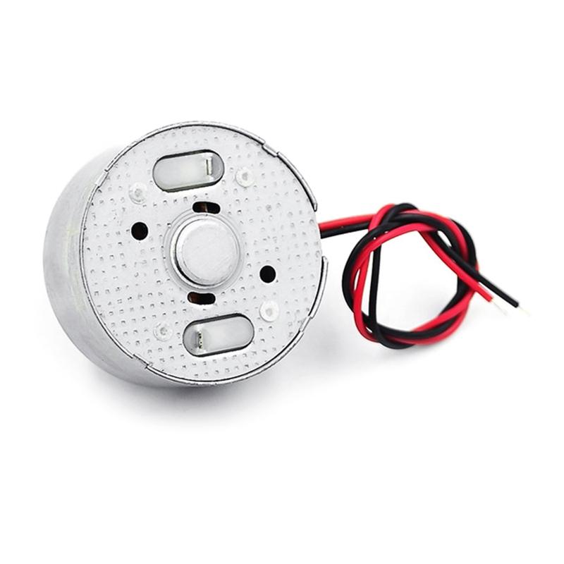 RF300 Round Mini Electric Motor Super Quiet Motor DC1.5V 3V 4.5V 5V 6V Fast Speed Motor 2mm Shaft for Solar Panel