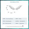 Bisaer Authentic 925 Sterling Silver Flower and Leaves Vine Stud Earrings for Women Original Design Trendy Fine Jewelry Gift