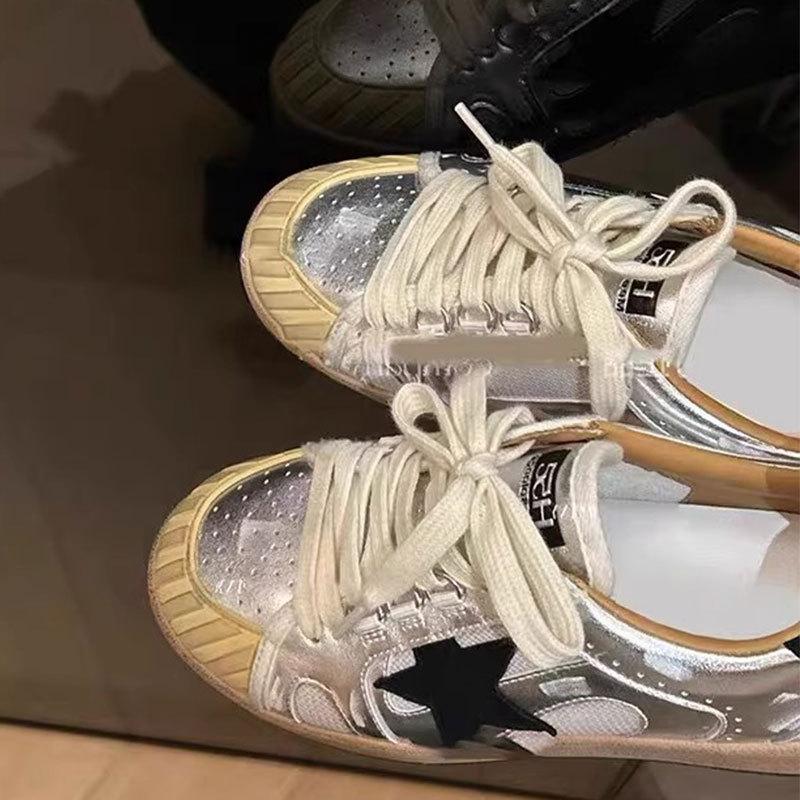 Soft Leather Female Stars Retro Old Small Dirty Shoes New Fashion Versatile Casual Board Shoes German Training Shoes