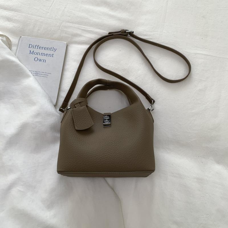 High-end Style Small-batch Fashion Minimalist Handbag, Shoulder Strap Crossbody Bucket Bag
