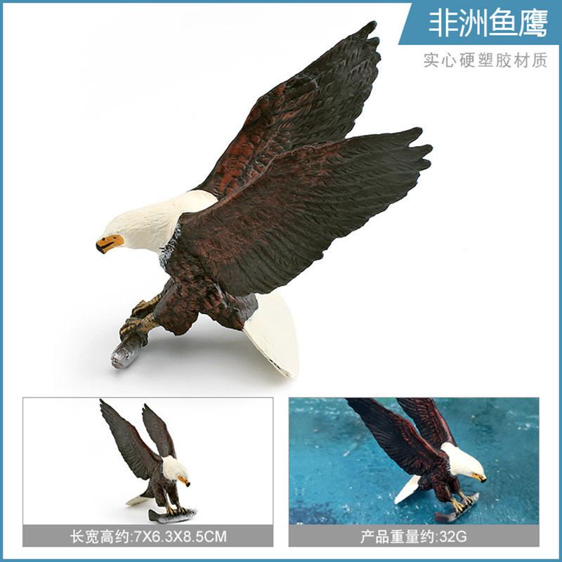 Detailed Plastic Decor Model Of African Fish Eagle And Stunning Golden Eagle For Kids Play