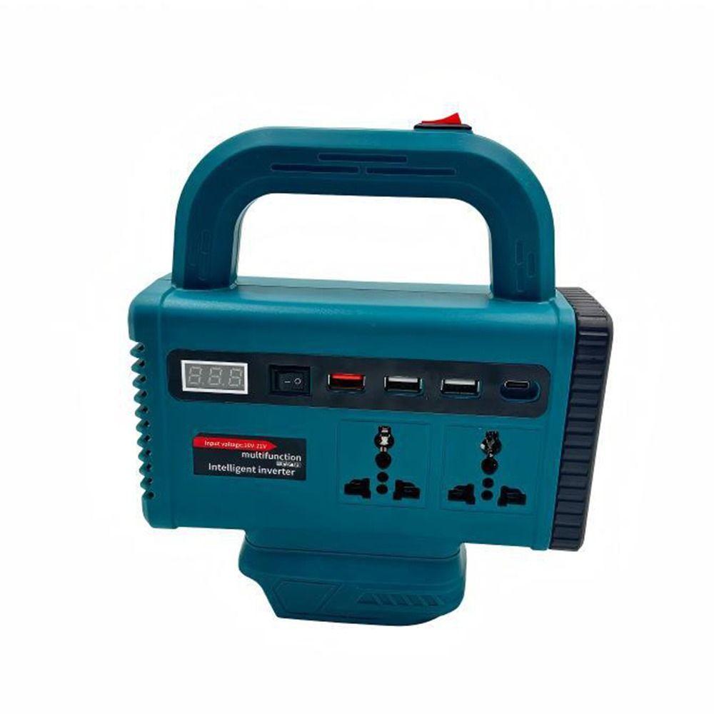 AC Power Outlet 120W Portable Power Inverter Digital Voltage Display LED Work Light