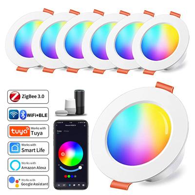 ZigBee Smart Ceiling Light RGB Tuya WiFi Bluetooth LED Downlight Recessed Spotlight APP Control Alexa Google Home 5W 7W 10W 15W