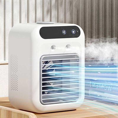 Humidifier Cooler Fan 2 Gear Air Conditioner Small Fans Dormitory Room Portable USB Chargeable Desktop Spray Fans 16.4*21.4*11.4cm