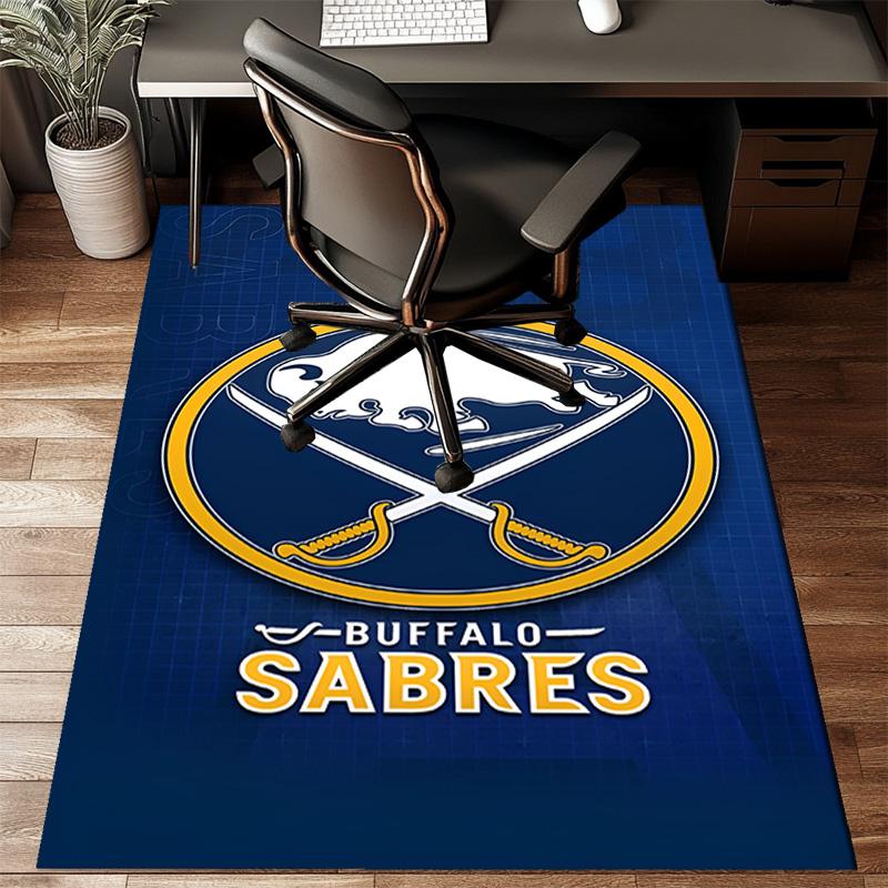 Buffalo Team Spirit Floor Mat for Living Room, Game Rooms, Office, Bedroom, Office Floor Mat Playful Design, Christmas Fan Gifts