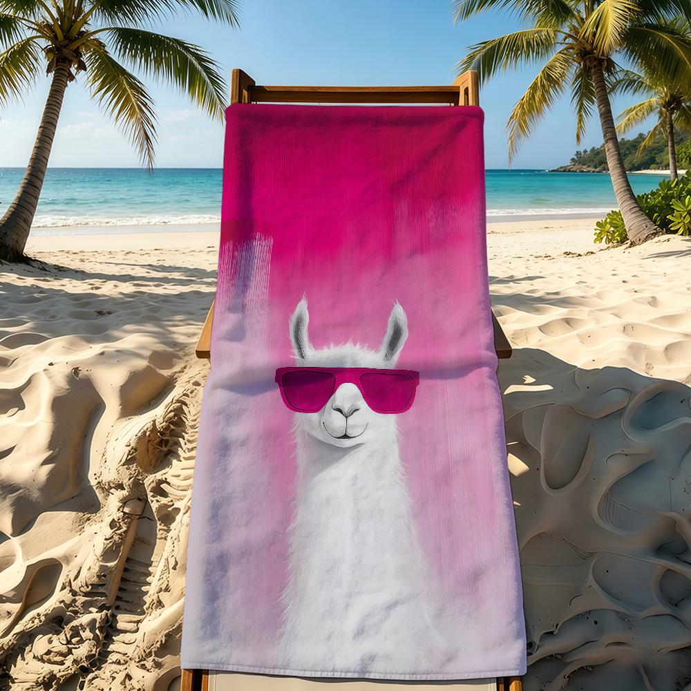 Asciugamano Per Alpaca Fresco Campeggio All'aperto Asciugamano da Spiaggia Cartone Animato Carino Super Assorbente Asciugatura Rapida Asciugamano Estivo