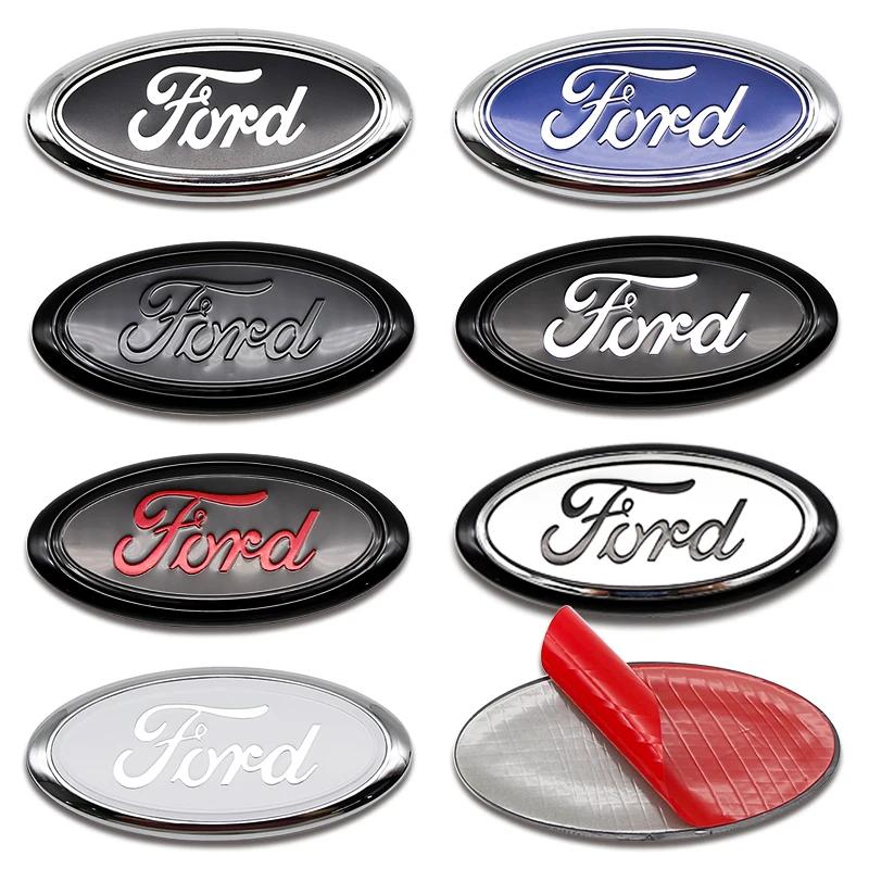 Nowa Naklejka Samochodowa 2026 1 szt. 17,5 cm Emblemat Przód Tył Samochodu Odznaka Bagażnik Maska Naklejka Dekoracyjna Do Ford Edge Escape Fiesta Transit Ranger