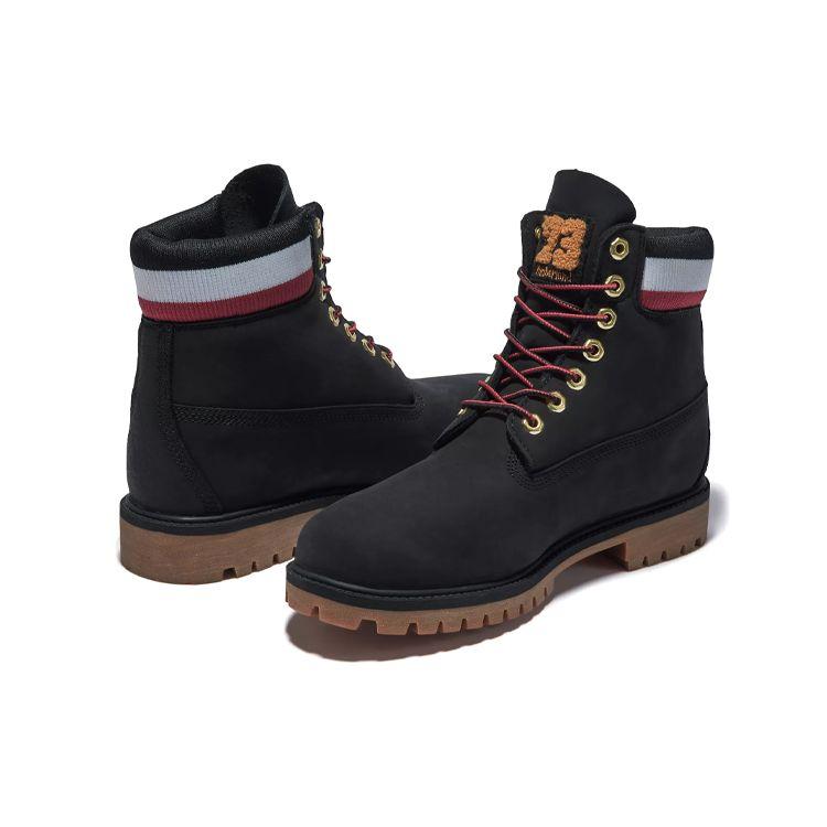 Timberland 6 Inch Comfortable Durable Short Martin Boots Men Boots Black Red A2GZ9001