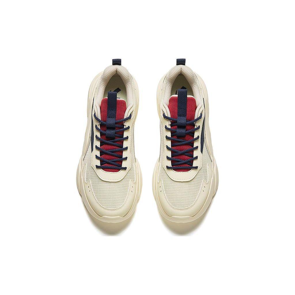 Anta Lifestyle Series Shock Absorption Non-Slip Low-Top Casual Shoes Men sneaker White Blue Red 912428809-3