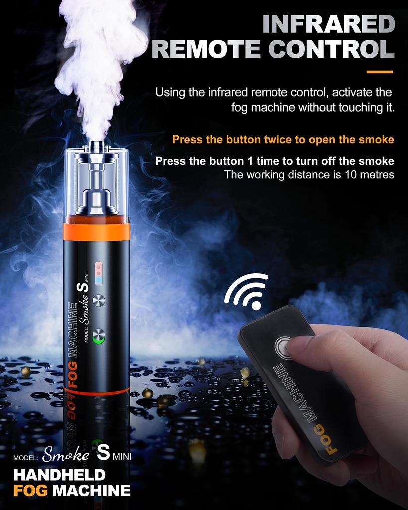LENSGO Mini Fog Portable Smoke Outdoor Remote Control Smoke Portable Fog Machine/Handheld Machine/Small Machine/Indoor Machine/Photography/Halloween