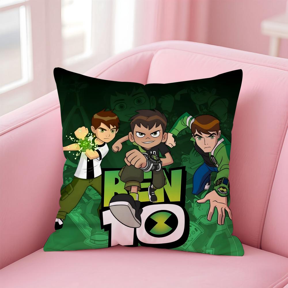 Anime B-Ben 10 U-Ultimate Alien Cushion Cover Comfortable Reversible Pillow Cover Ideal for Car Sofa Bedroom & Beyond