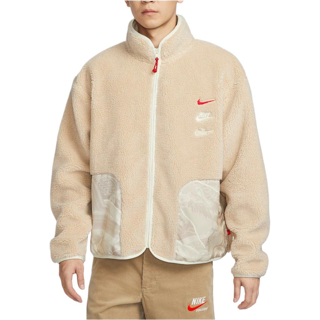 New Nike Velvet Feel Coat Men's Beach White FZ6194-126