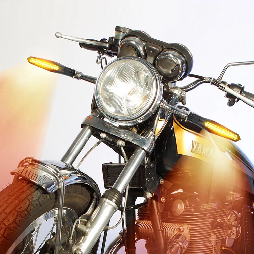 4PCS,24LED,High brightness,Motorcycle Indicators Flowing Turn Signal Lights,Motorbike Turning Indicators Daytime Running Lights Brake Lights