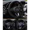 Carbon Fiber Car Steering Wheel Cover Universal 15 Inch Leather Elastic Steering Wheel Protector For Steering Wheel 38 Cm