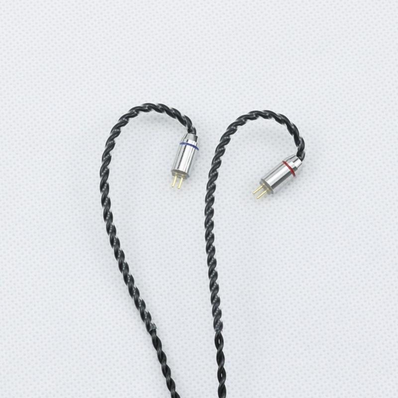 Black Monocrystalline Coppered Silver Plated Auditory Cable Noise Less Anti Interferences for Earphones Headphones