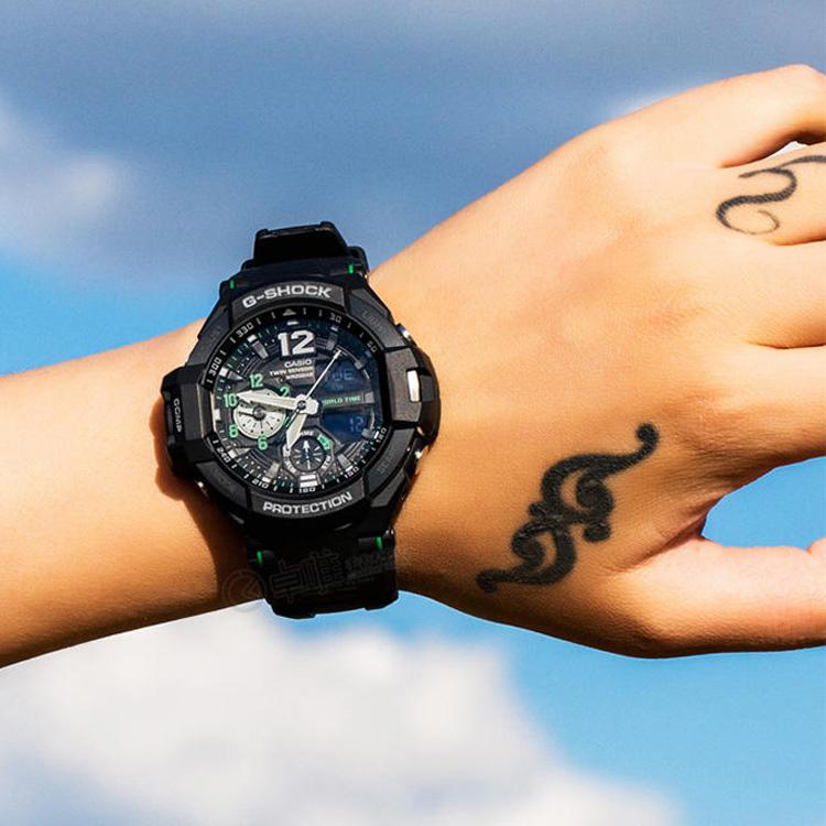 CASIO Men MASTER OF G-AIR Series Black Watch GA-1100-1A3ER GA-1100-1A3ER