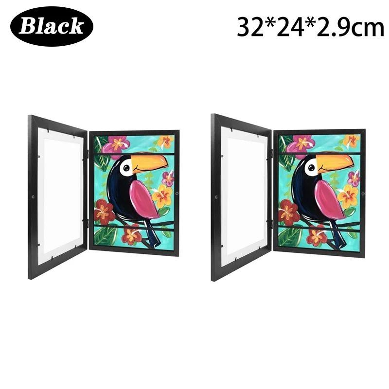 Children Art Frames Magnetic Front Open Changeable Kids Frametory for Poster Photo Drawing Paintings Pictures Display Home Decor