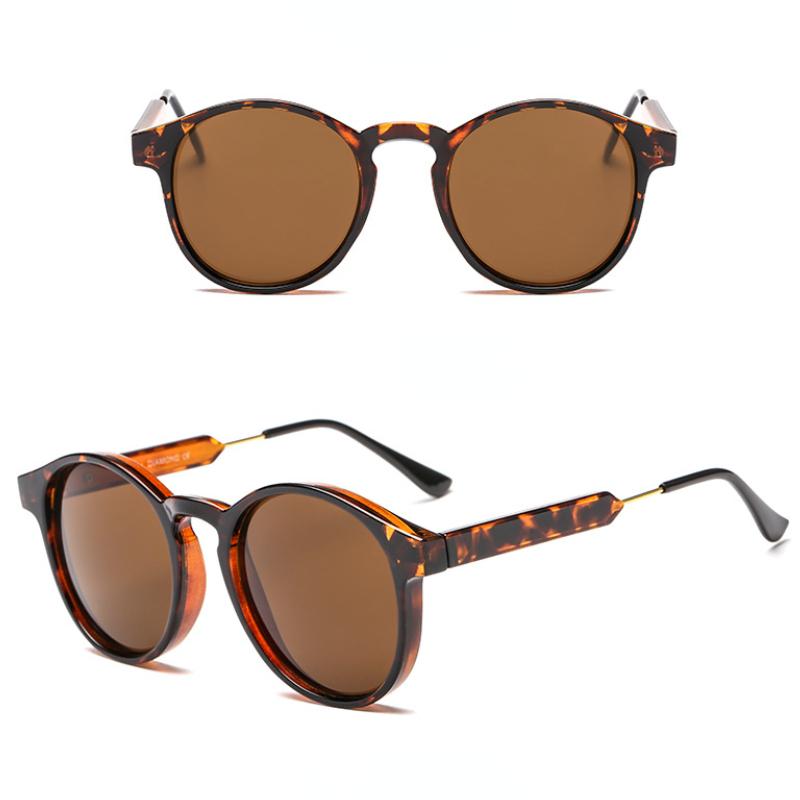 Round Metal Frame Sunglasses Unisex Outdoor UV Protection Leisure Sun Glasses Stylish Design