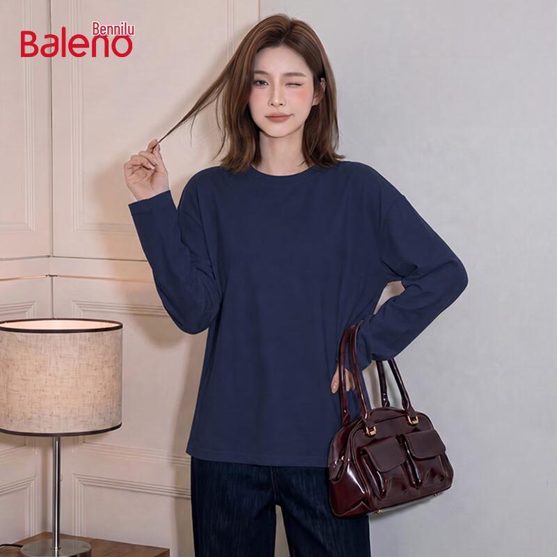 Baleno Women's Pure Cotton Loose Fit Long Sleeve Basic T-shirt