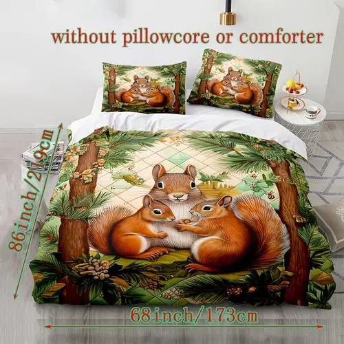 Comforter Squirrel With Squirrel Pattern Suitable For Children Kids And Adults Soft Comfortable And Breathable