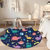 Runder Dinosaurier-Teppich Design für Wohnzimmer Schlafzimmer Eingangsbereiche Spielzimmer Rutschfester Runder Teppich Büro Heimdeko Perfekte Geburtstags-Weihnachtsgeschenkidee
