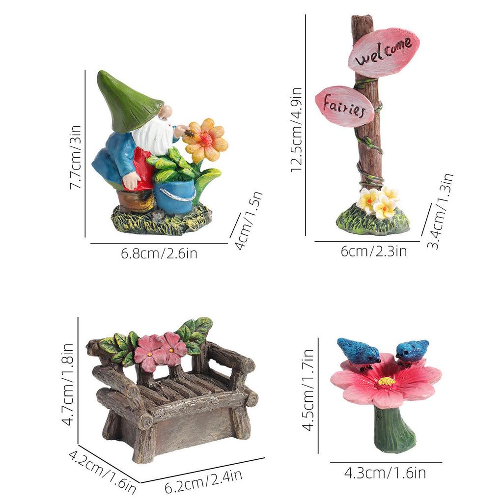 Dinosaurier-Feengarten-Harzornamente – DIY-Mikrolandschafts-Blumentöpfe