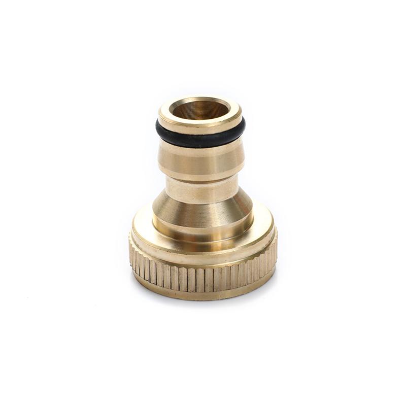 Venkovní konektor na kohoutek, mosazný adaptér 3/4" a 1/2", závitová redukce na hadici