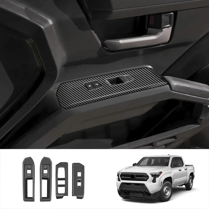 ABS Carbon Fiber For Toyota Tacoma 2024-2025 Central Control Trument Panel Steering Wheel Door Handle Interior Accessories