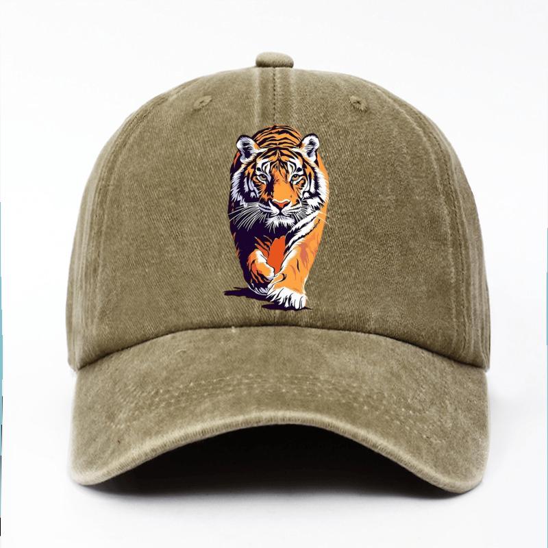 Adjustable Sunshade Baseball Cap for Men with a Fashionable Tiger Pattern PrintAppropriate for Any Season