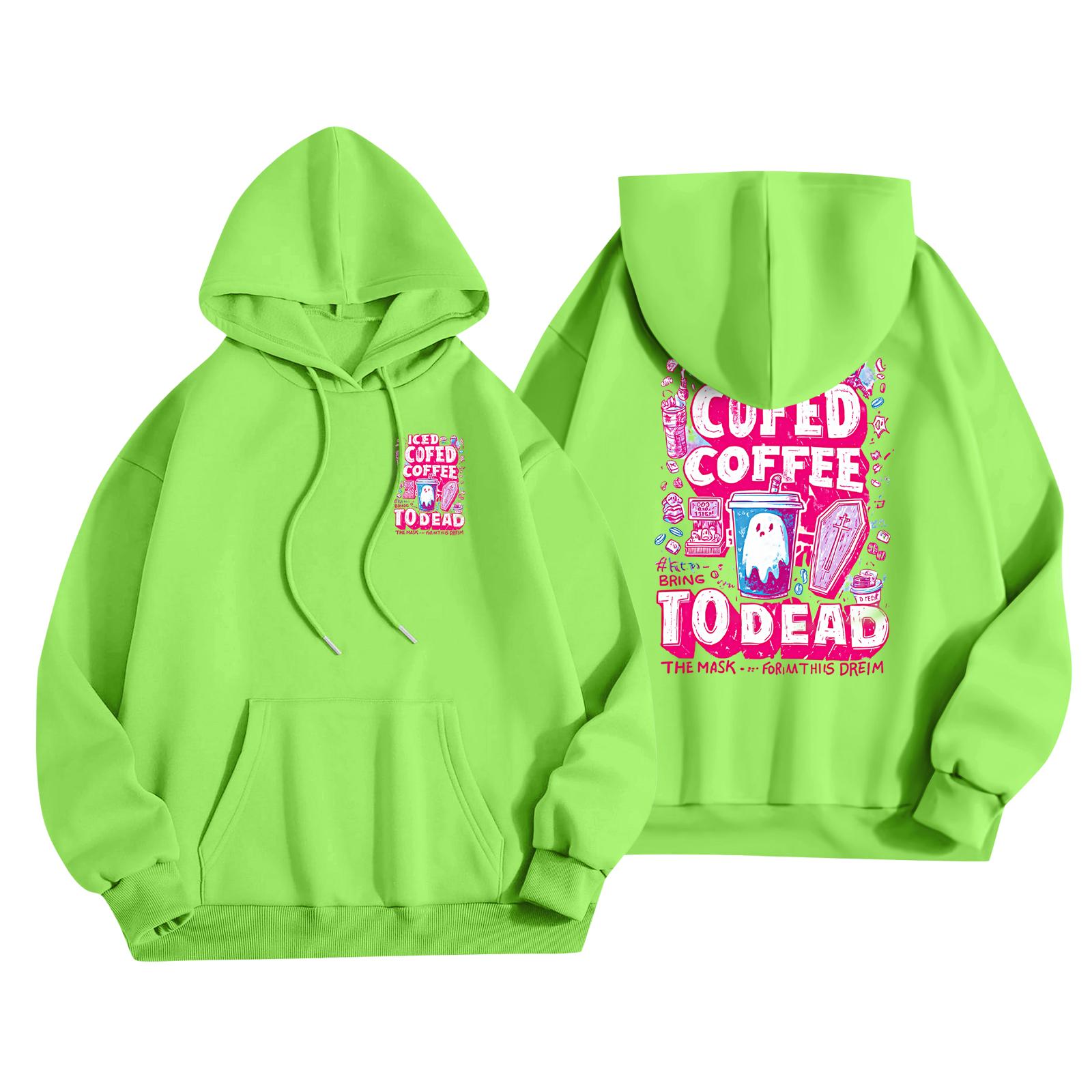 

Children s Casual Fashion Halloween Print Long-Sleeved Hooded Sweatshirt 120 зелёный